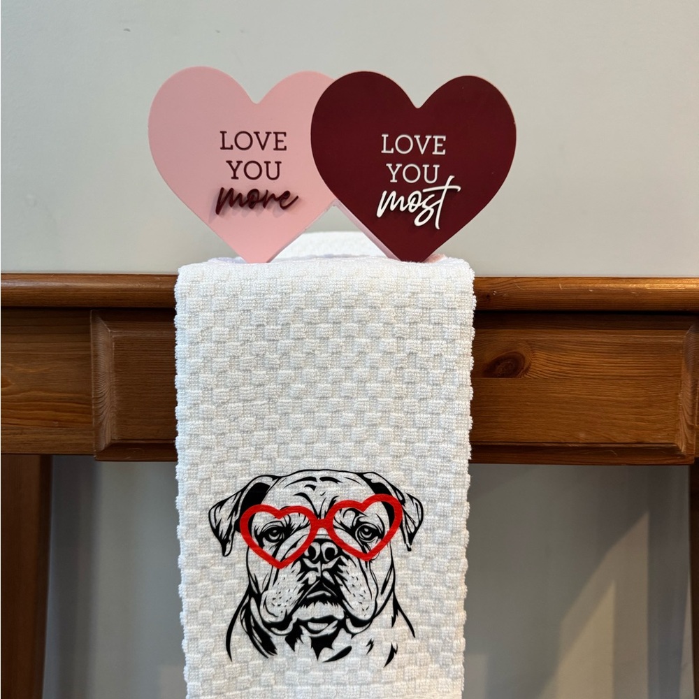 Valentine Dog Breed Kitchen Dish Towel - Picture 3 of 11